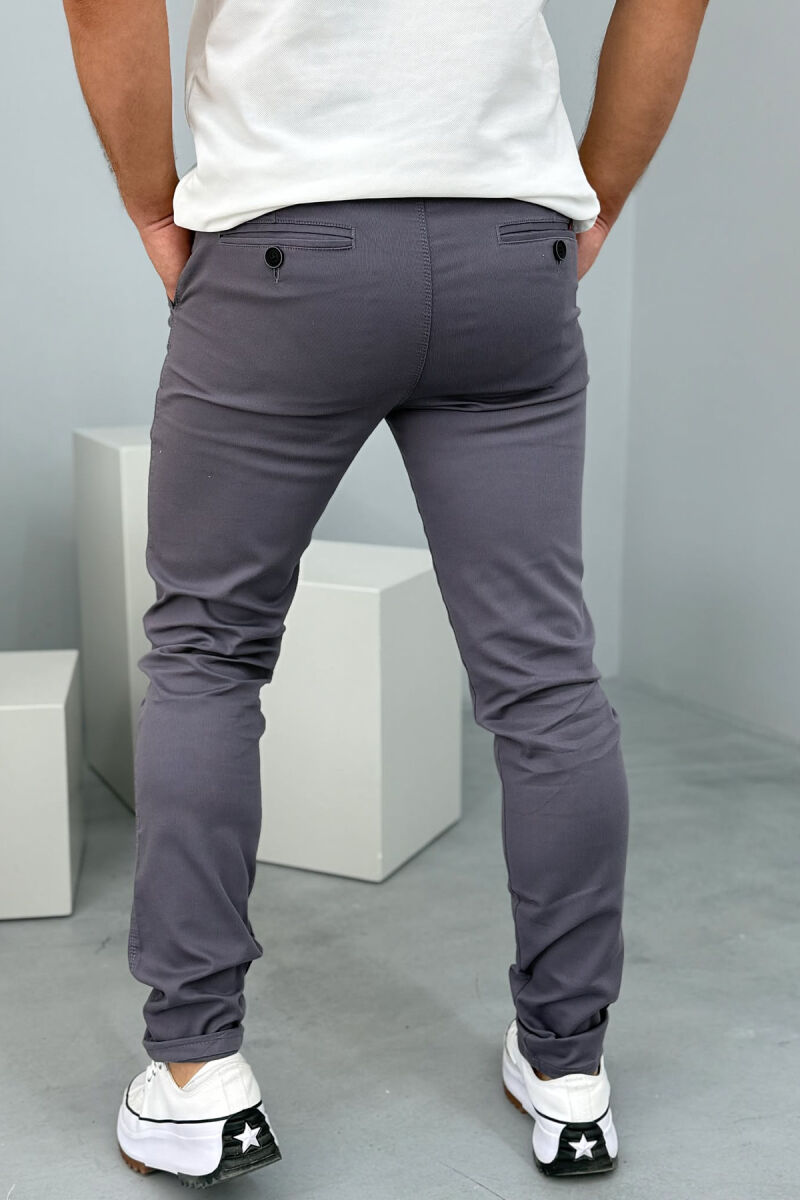 ONE COLOR SIMPLE MEN PANTS DARK GREY/GEE - 6