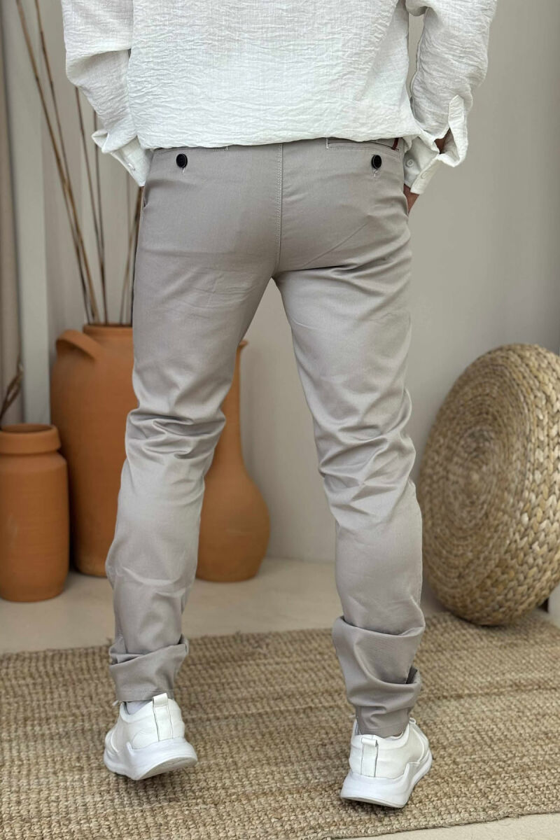 ONE COLOR SIMPLE MEN PANTS GREY-GREY/GG - 3