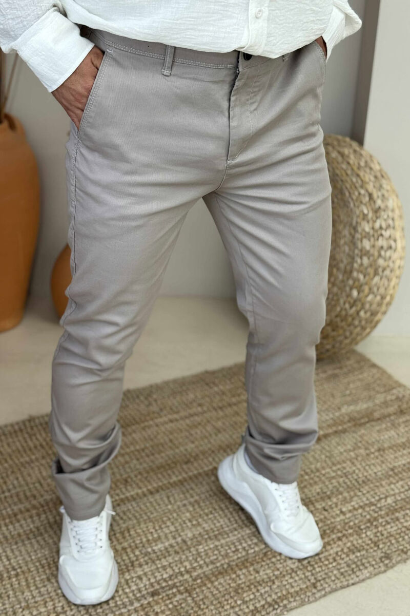 ONE COLOR SIMPLE MEN PANTS GREY-GREY/GG - 4