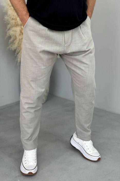 ONE COLOR SIMPLE MEN PANTS GREY/GRI - 3