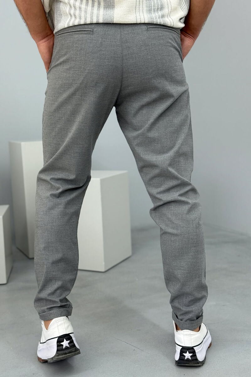 ONE COLOR SIMPLE MEN PANTS GREY/GRI - 2