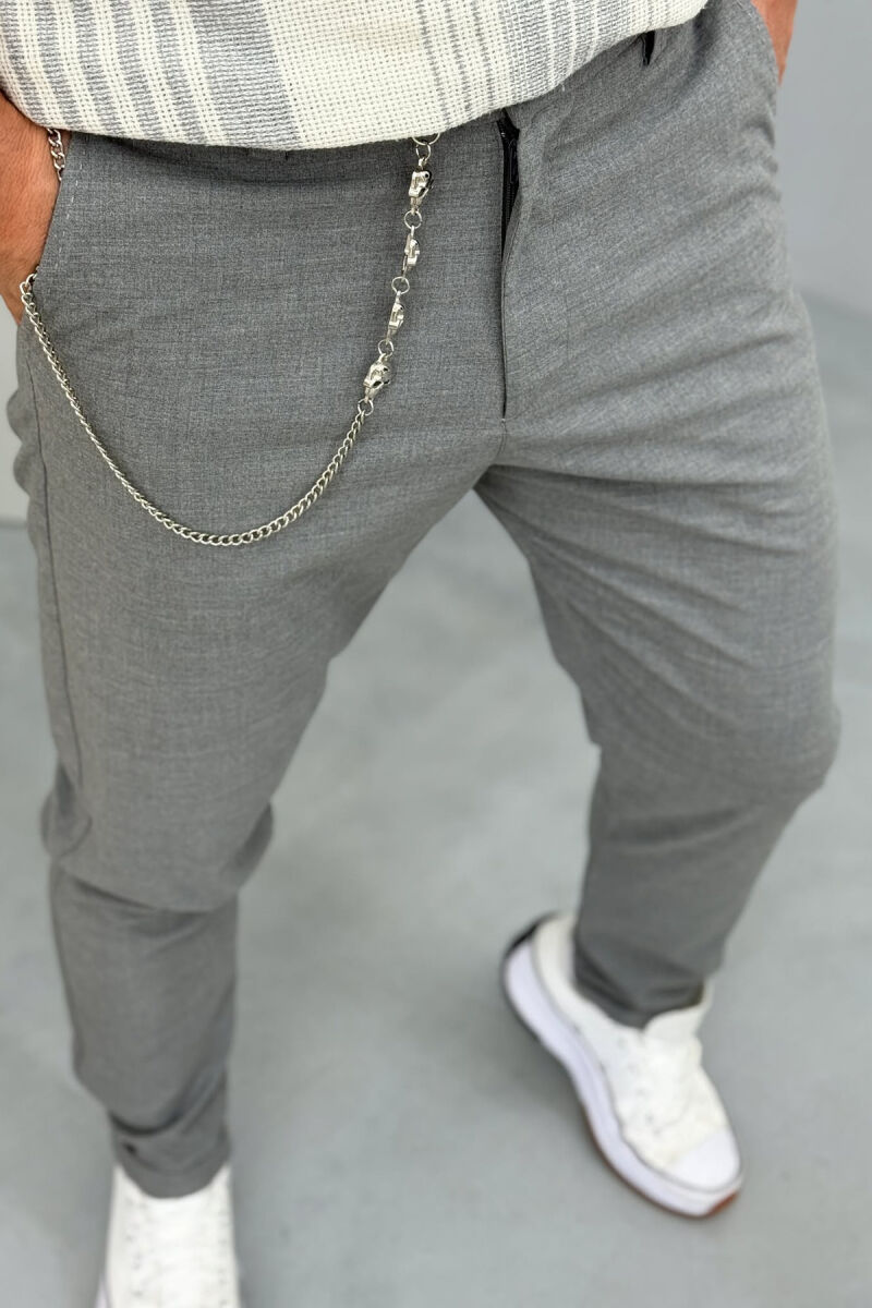 ONE COLOR SIMPLE MEN PANTS GREY/GRI - 3