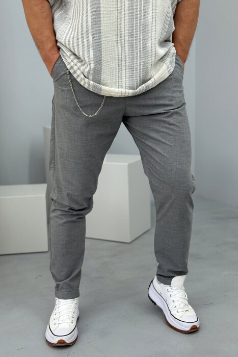ONE COLOR SIMPLE MEN PANTS GREY/GRI - 4