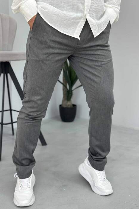 ONE COLOR SIMPLE MEN PANTS GREY/GRI - 3