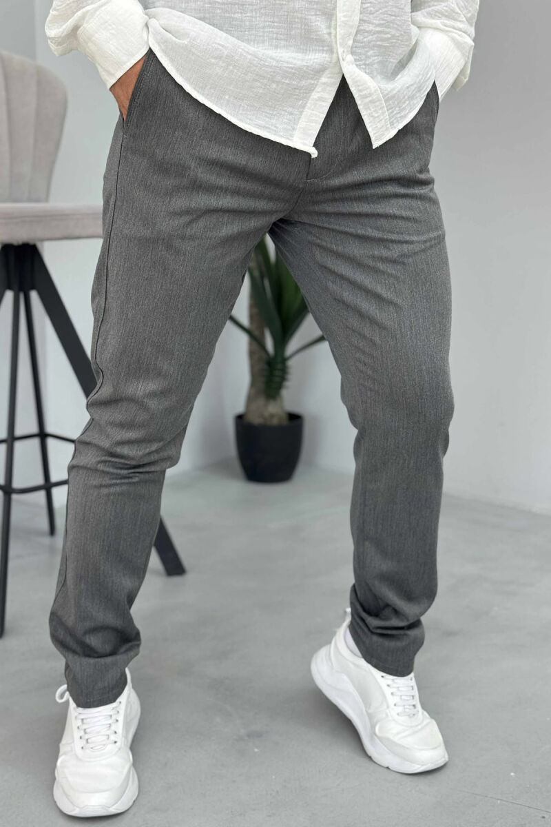 ONE COLOR SIMPLE MEN PANTS GREY/GRI - 3