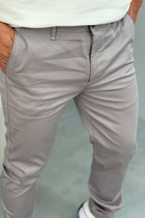ONE COLOR SIMPLE MEN PANTS GREY/GRI - 4
