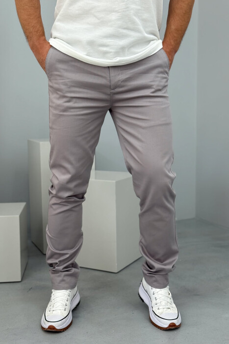 ONE COLOR SIMPLE MEN PANTS GREY/GRI - 2