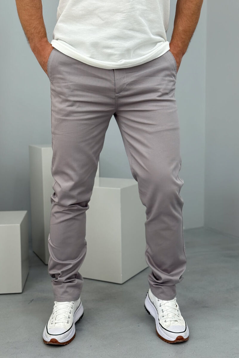 ONE COLOR SIMPLE MEN PANTS GREY/GRI - 2