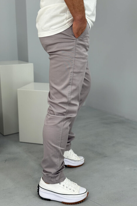 ONE COLOR SIMPLE MEN PANTS GREY/GRI - 5