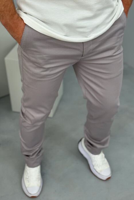 ONE COLOR SIMPLE MEN PANTS GREY/GRI - 3