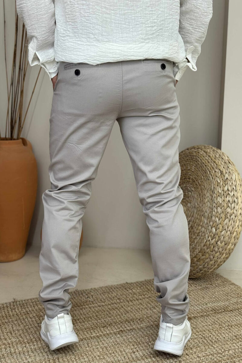 ONE COLOR SIMPLE MEN PANTS LIGHT GREY/GZ - 5