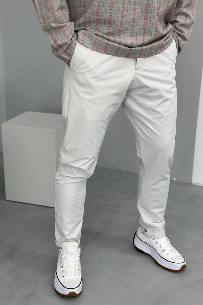 ONE COLOR SIMPLE MEN PANTS LIGHT GREY/GZ - 1