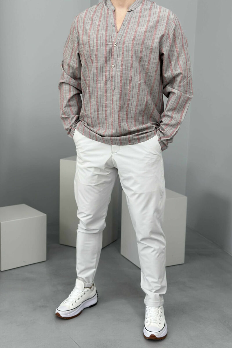 ONE COLOR SIMPLE MEN PANTS LIGHT GREY/GZ - 2