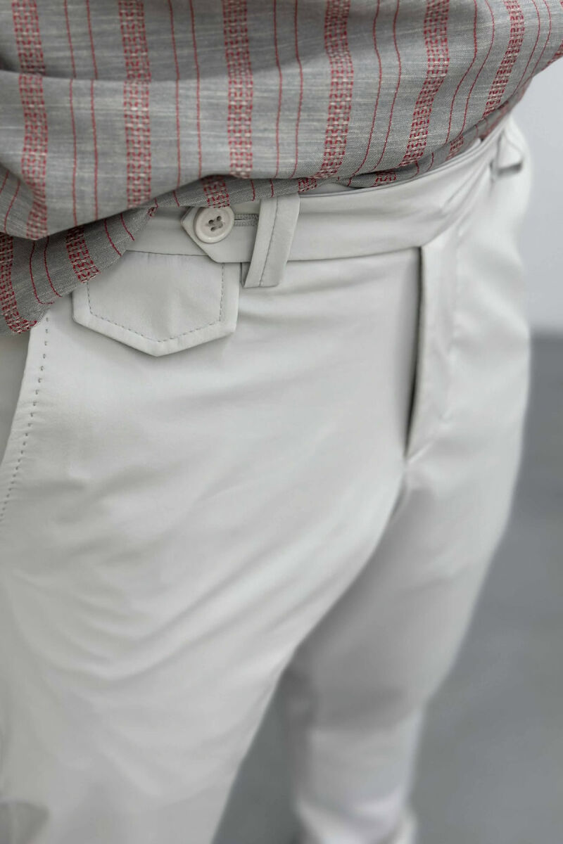 ONE COLOR SIMPLE MEN PANTS LIGHT GREY/GZ - 4