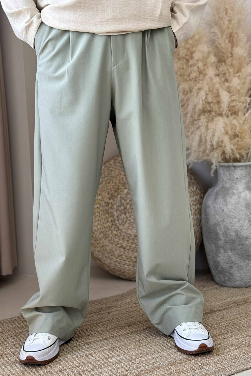 ONE COLOR SIMPLE MEN PANTS MINT/MENTE - 2
