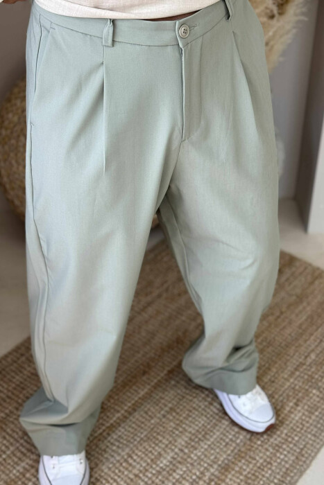 ONE COLOR SIMPLE MEN PANTS MINT/MENTE - 3