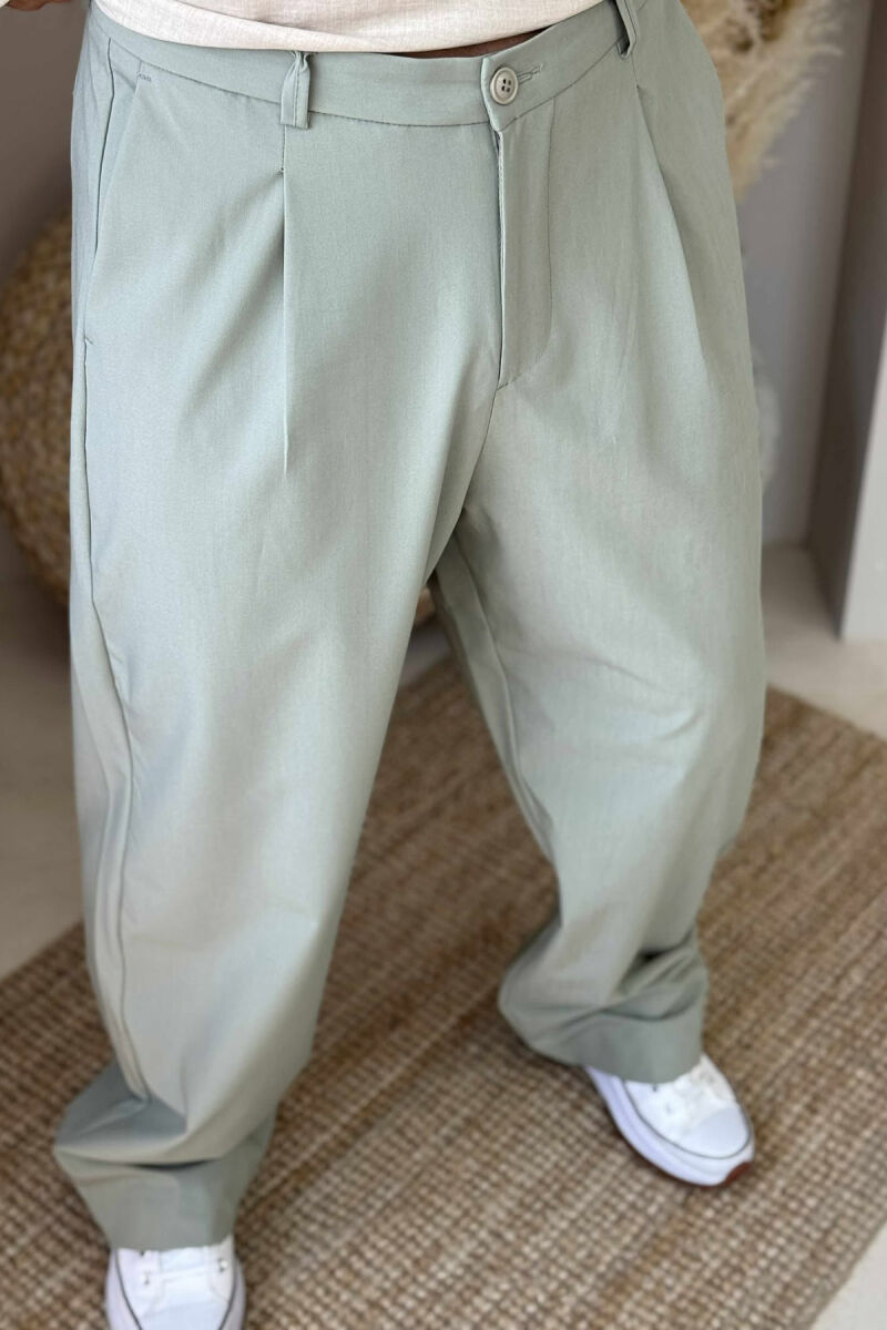 ONE COLOR SIMPLE MEN PANTS MINT/MENTE - 3