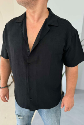 ONE COLOR SIMPLE MEN SHIRT BLACK/ E ZEZE 