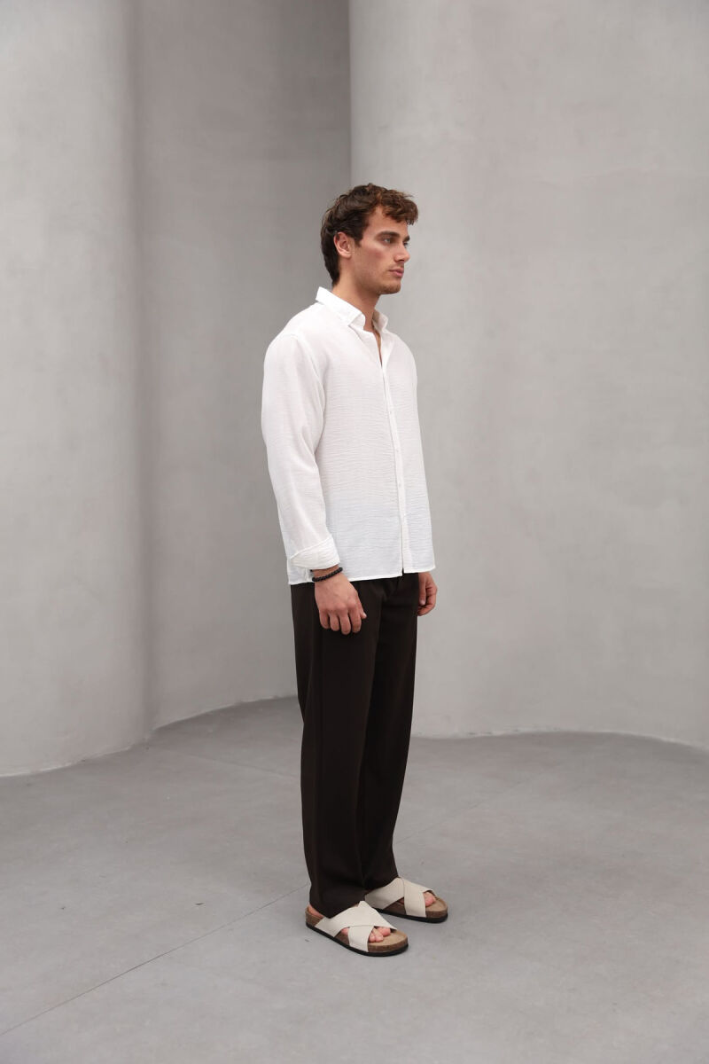 ONE COLOR SIMPLE MEN SHIRT WHITE-E BARDHE - 6