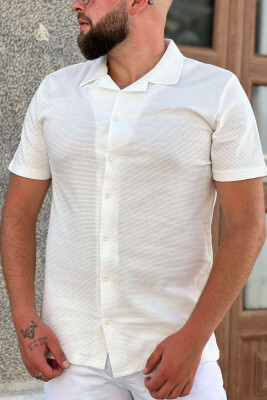 ONE COLOR SIMPLE MEN SHIRT WHITE-E BARDHE 