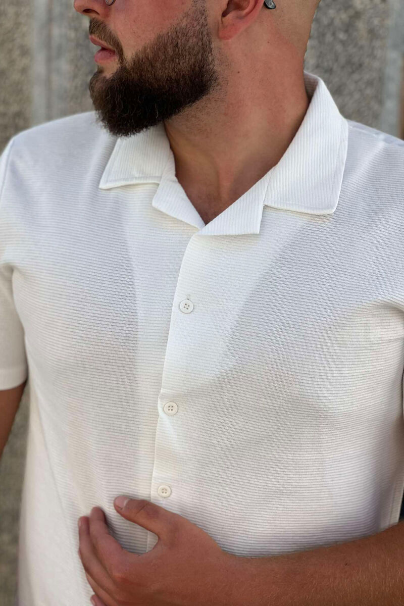 ONE COLOR SIMPLE MEN SHIRT WHITE-E BARDHE - 3