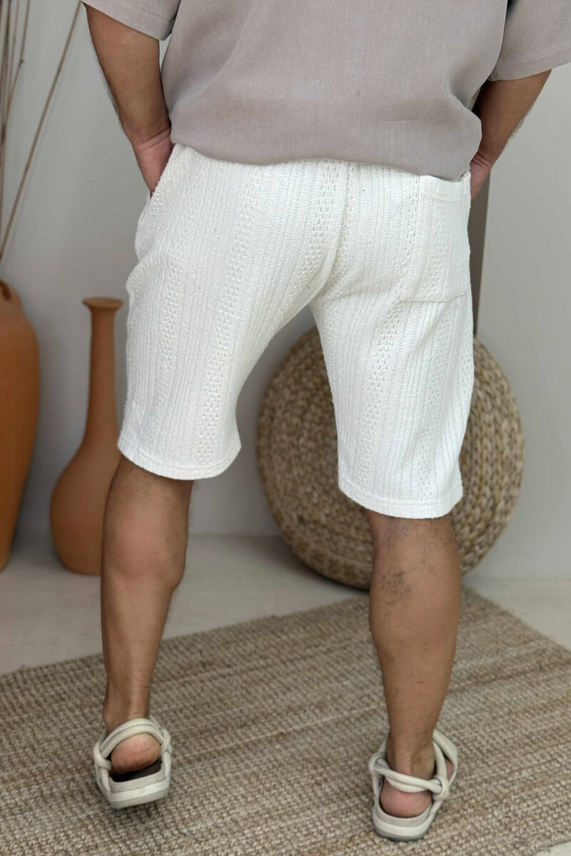 ONE COLOR SIMPLE MEN SHORT PANTS WHITE-E BARDHE - 3