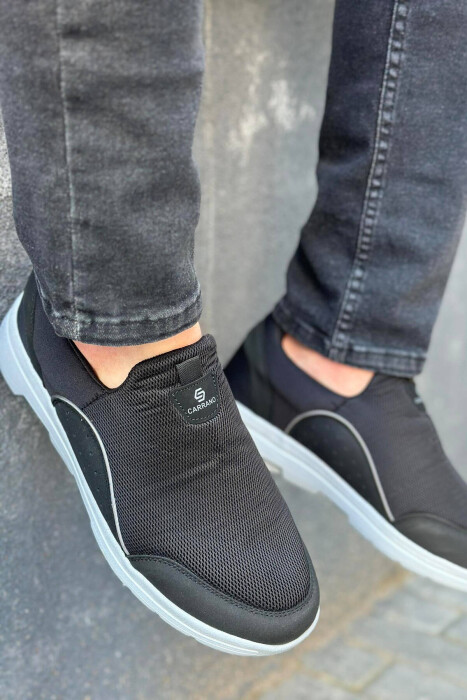 ONE COLOR SIMPLE MEN SNEAKERS BLACK-GREY/ZEGR 