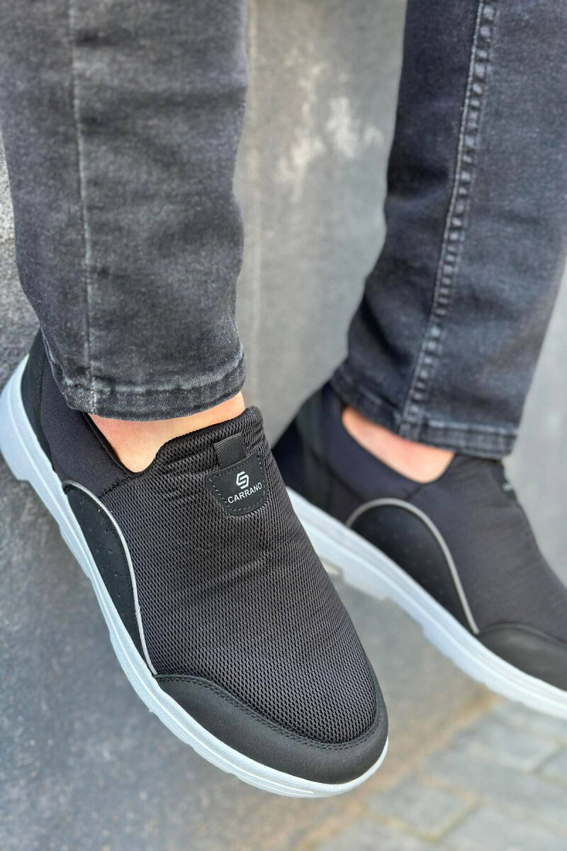 ONE COLOR SIMPLE MEN SNEAKERS BLACK-GREY/ZEGR - 1