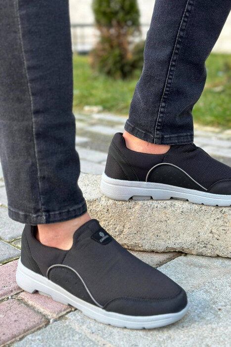 ONE COLOR SIMPLE MEN SNEAKERS BLACK-GREY/ZEGR - 3