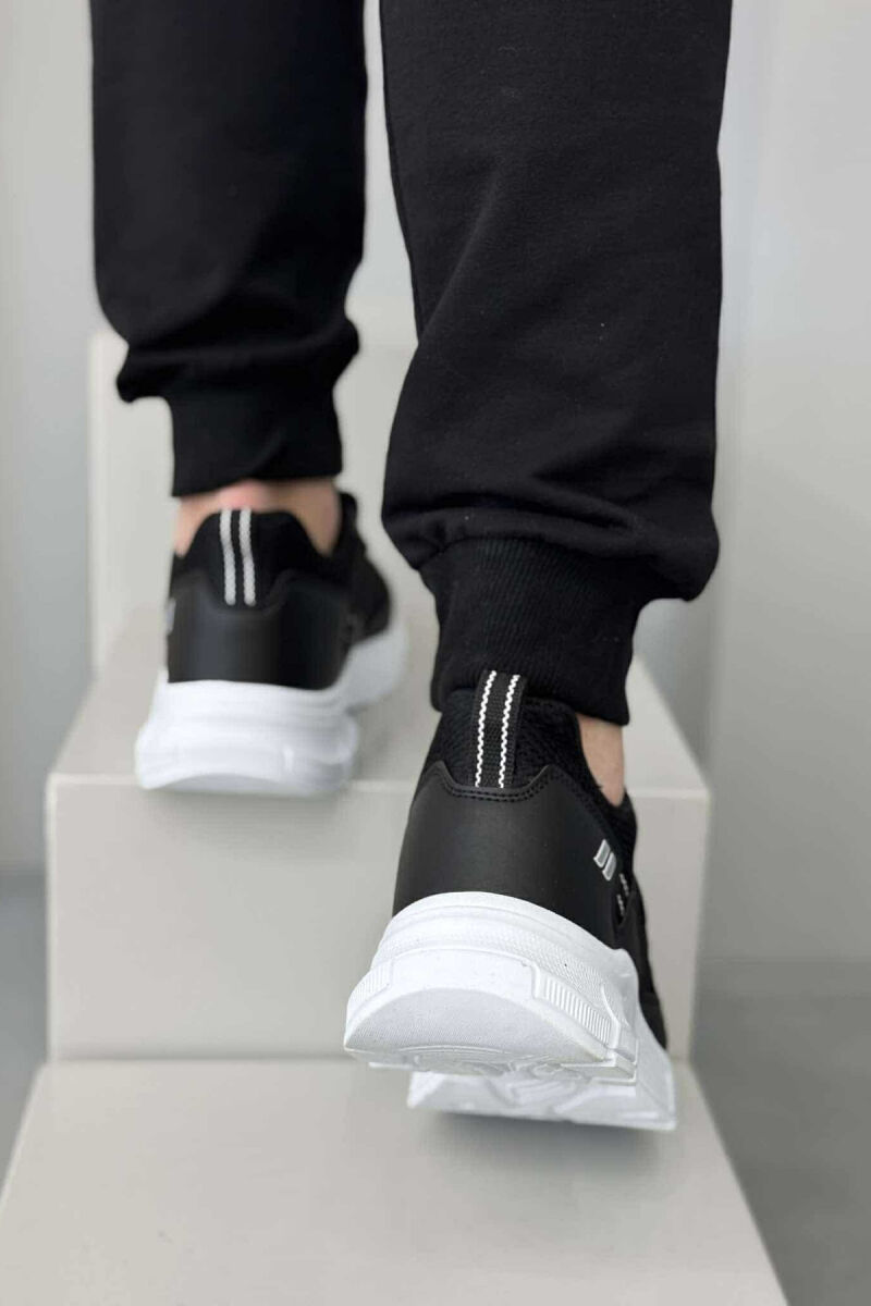 ONE COLOR SIMPLE MEN SNEAKERS BLACK-WHITE/ZEBA - 2