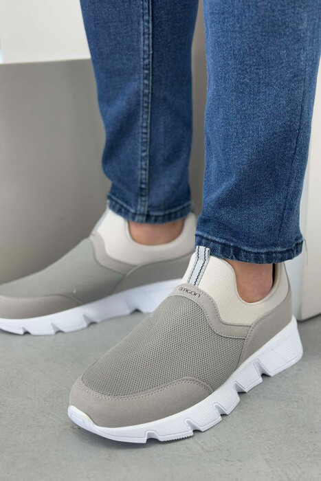 ONE COLOR SIMPLE MEN SNEAKERS LIGHT GREY/GZ 