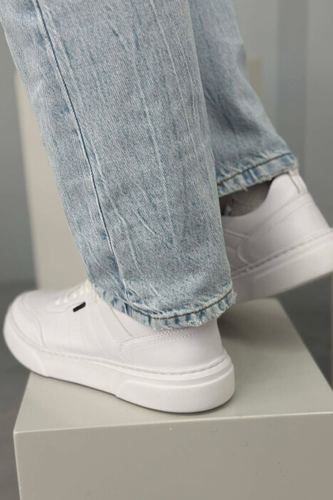 ONE COLOR SIMPLE MEN SNEAKERS WHITE-E BARDHE - 3