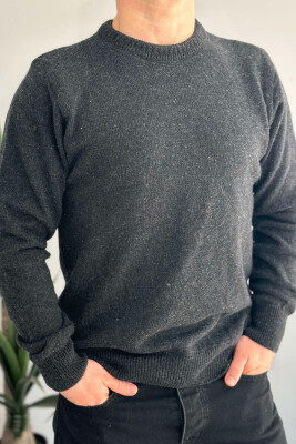 ONE COLOR SIMPLE MEN SWEATER BLACK/ E ZEZE 