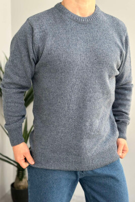 ONE COLOR SIMPLE MEN SWEATER BLUE/BLU - 1