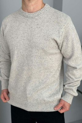 ONE COLOR SIMPLE MEN SWEATER CREAM/KREM 