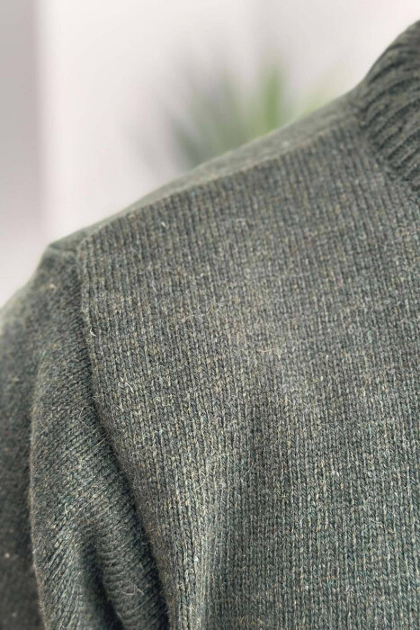 ONE COLOR SIMPLE MEN SWEATER GREEN/JESHILE - 4