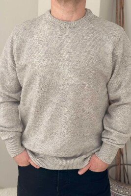 ONE COLOR SIMPLE MEN SWEATER LIGHT BEIGE/BZHZB 