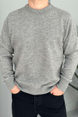 ONE COLOR SIMPLE MEN SWEATER LIGHT GREY/GZ 