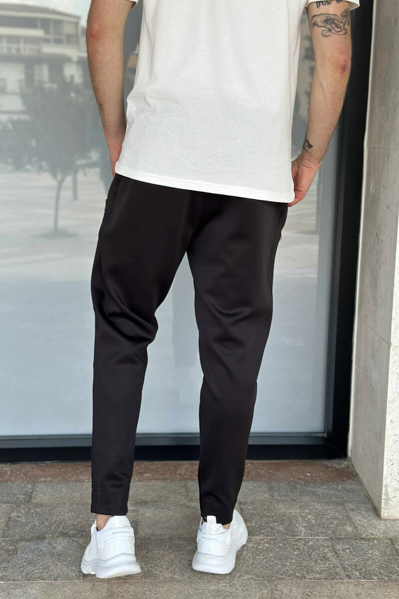 ONE COLOR SIMPLE MEN SWEATPANTS BLACK-BLACK/ZZ - 3