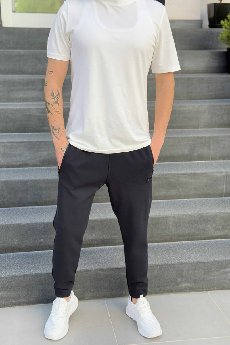 ONE COLOR SIMPLE MEN SWEATPANTS BLACK/ E ZEZE - 1