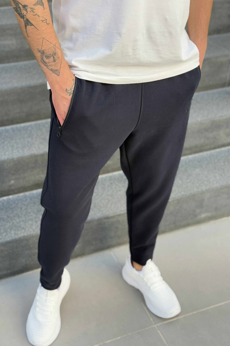 ONE COLOR SIMPLE MEN SWEATPANTS BLACK/ E ZEZE - 2