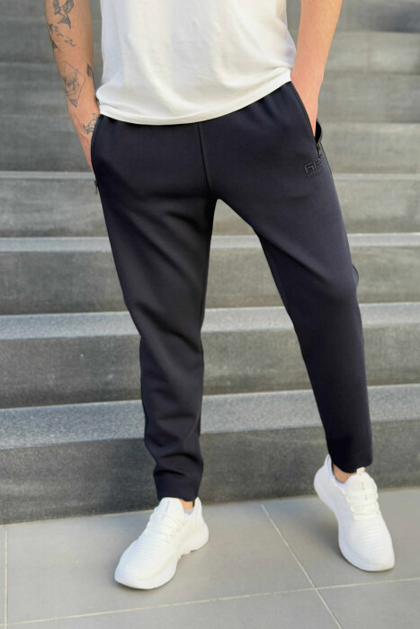 ONE COLOR SIMPLE MEN SWEATPANTS BLACK/ E ZEZE - 4