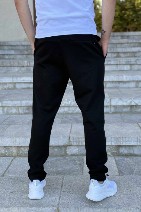 ONE COLOR SIMPLE MEN SWEATPANTS BLACK/ E ZEZE - 2