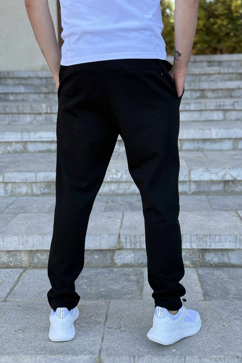 ONE COLOR SIMPLE MEN SWEATPANTS BLACK/ E ZEZE - 2
