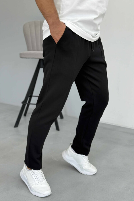 ONE COLOR SIMPLE MEN SWEATPANTS BLACK/ E ZEZE - 2