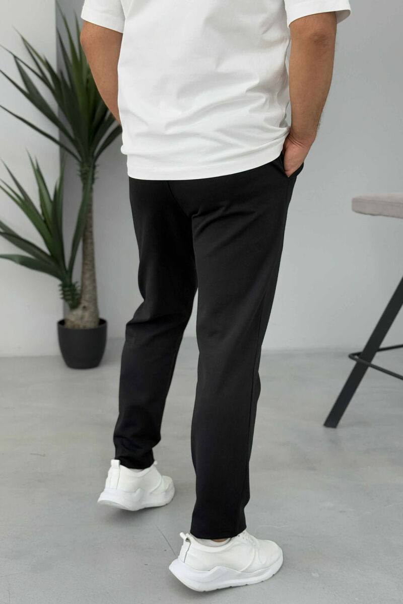 ONE COLOR SIMPLE MEN SWEATPANTS BLACK/ E ZEZE - 3