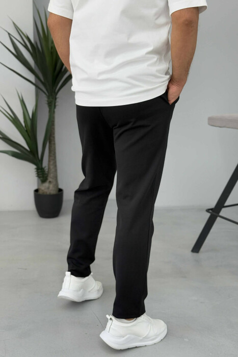 ONE COLOR SIMPLE MEN SWEATPANTS BLACK/ E ZEZE - 3