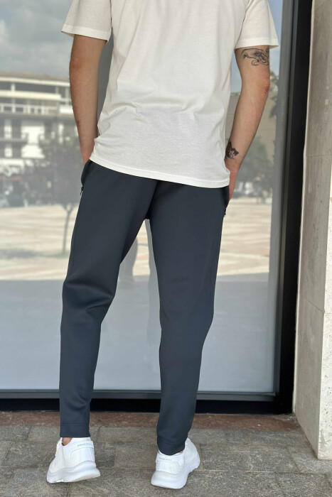 ONE COLOR SIMPLE MEN SWEATPANTS BLUE STONE/GK - 4