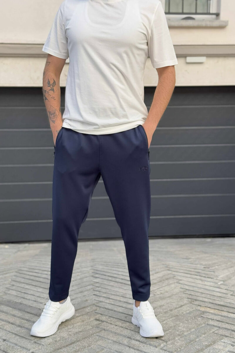 ONE COLOR SIMPLE MEN SWEATPANTS BLUE/BLU - 1