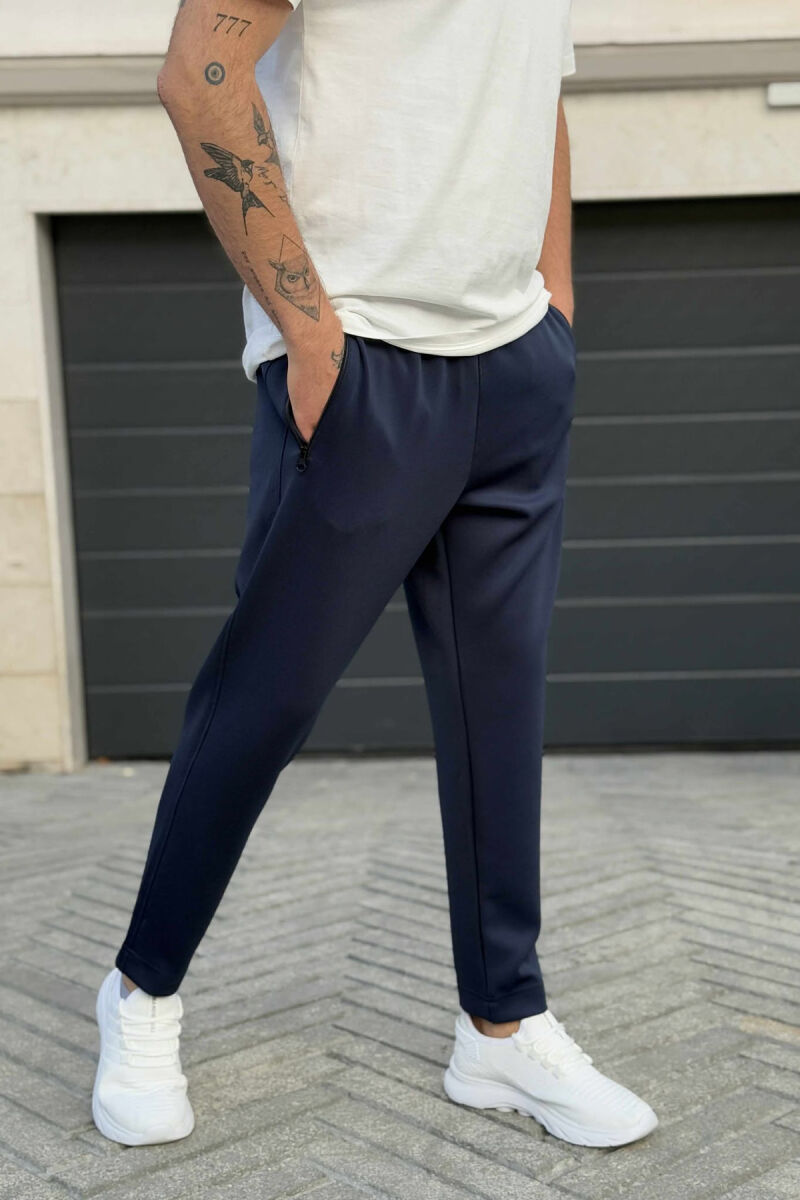 ONE COLOR SIMPLE MEN SWEATPANTS BLUE/BLU - 4